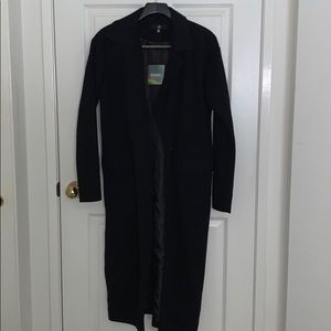 Longline Faux Wool Coat